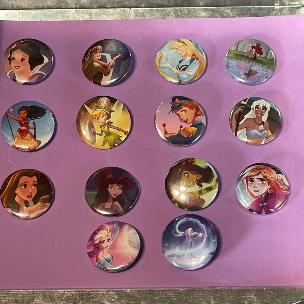 Princesses macaron 1 pouce