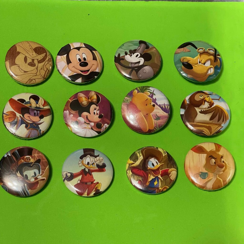 Personnages classiques macaron 1 pouce